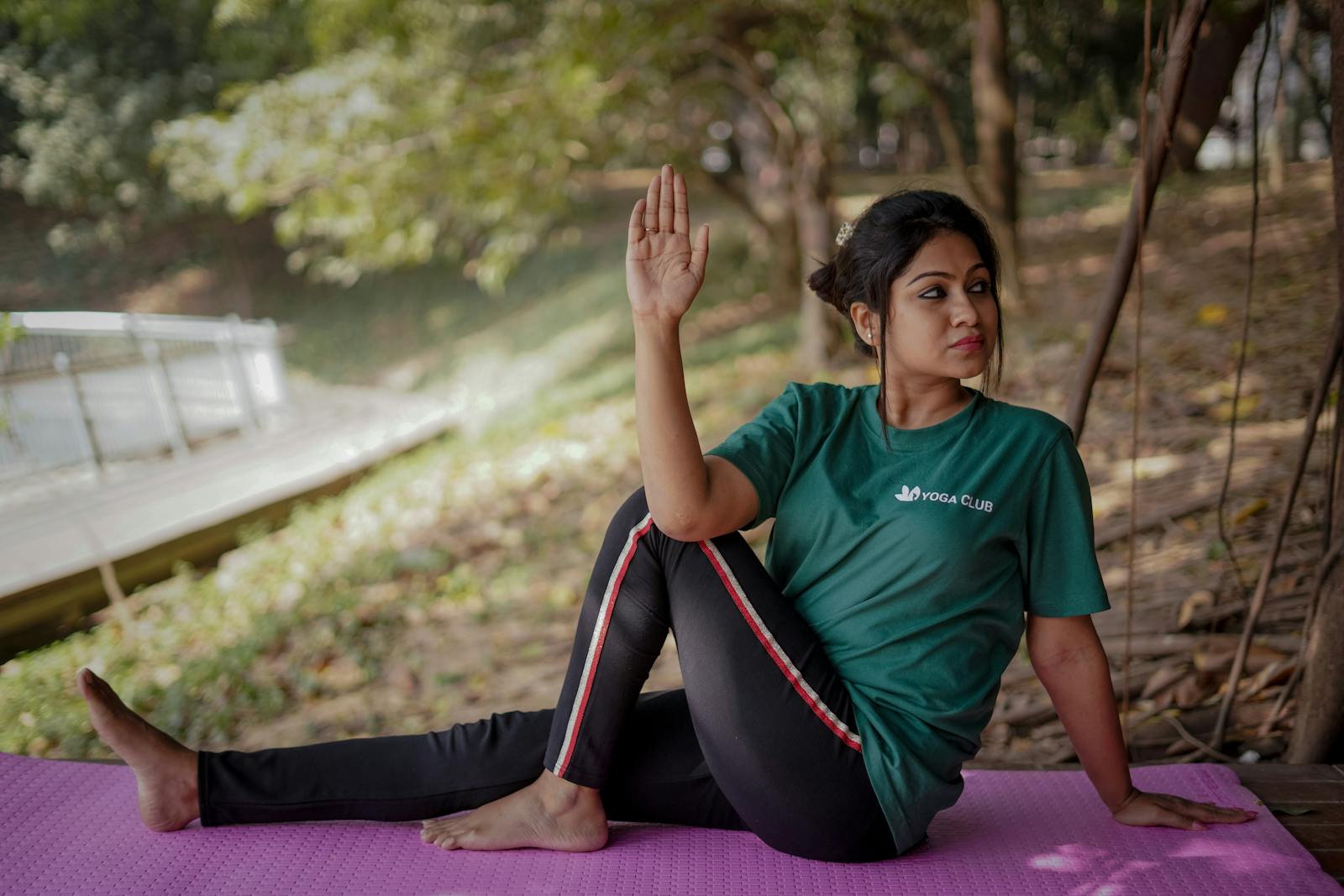 Outdoor, yoga,